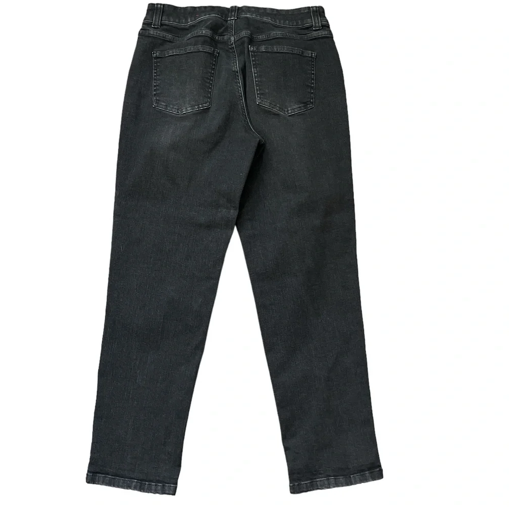 Talbots Simply Flattering 5 Pocket Boyfriend Jeans Black Size 8P - Picture 3 of 8